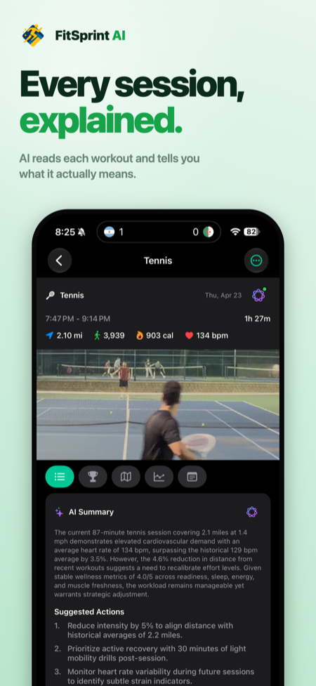FitSprint AI AI Workouts screen